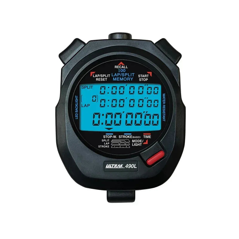 490L LED Backlight 100 Dual Split Memory Stopwatch
