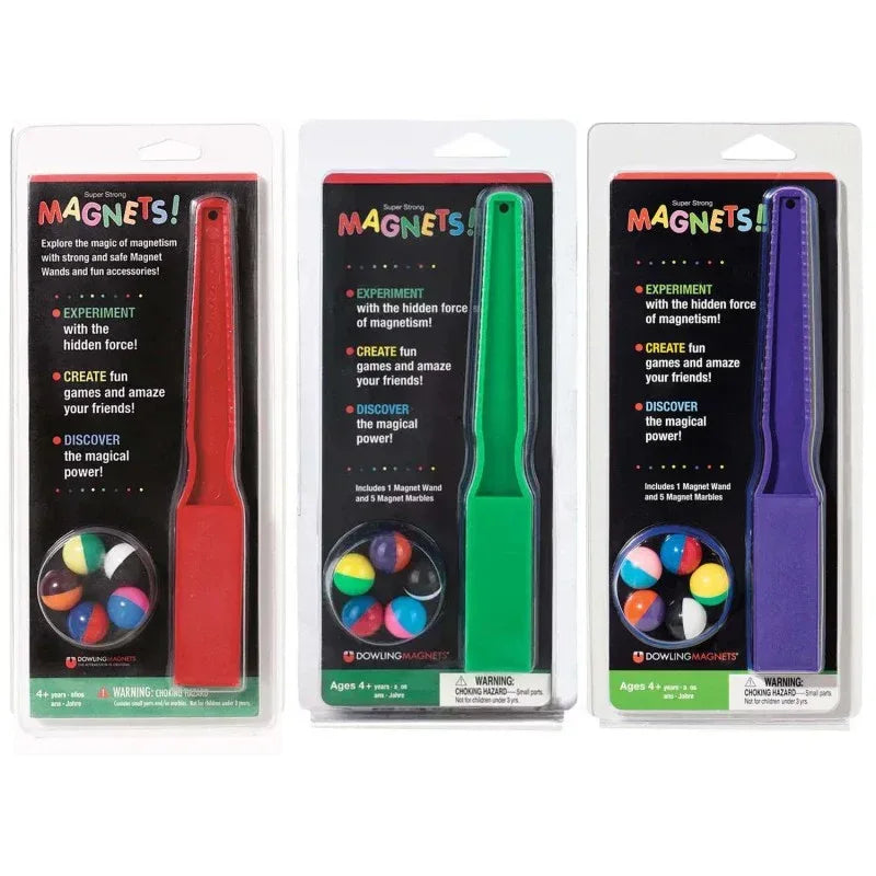 Magnet Wand & 5 Magnet Marbles, 3 Sets