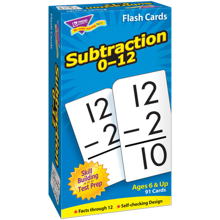 Subtraction 0-12 Skill Drill Flash Cards