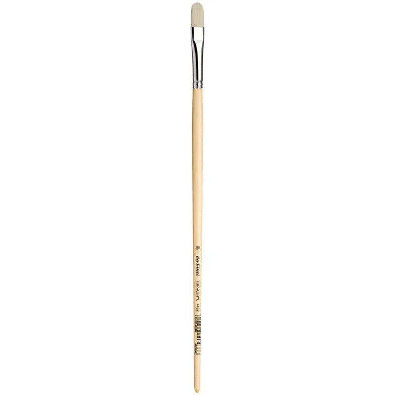 TOP-ACRYL White Brush, Synthetic, Acrylic & Oil, Filbert, Series 7482, Size 10