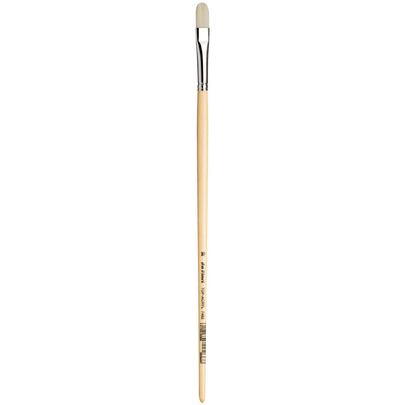 TOP-ACRYL White Brush, Synthetic, Acrylic & Oil, Filbert, Series 7482, Size 10