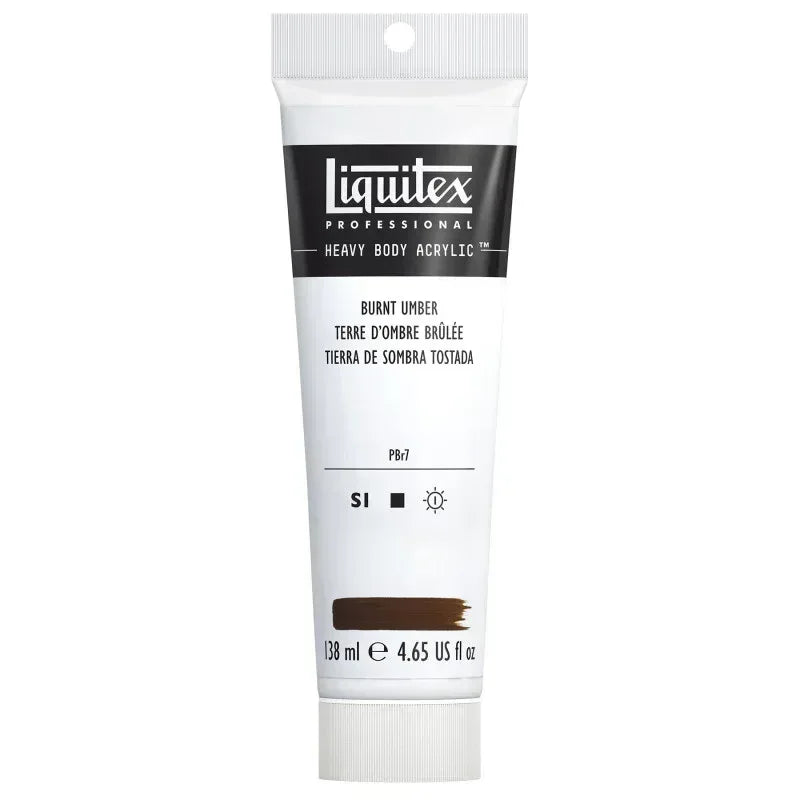 Professional Heavy Body Acrylic Paint, 138 mL Tube, Burnt Umber