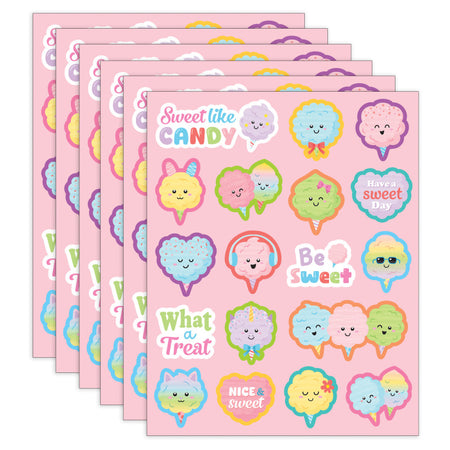 Cotton Candy Smelly Stickers, 108 Per Pack, 6 Packs