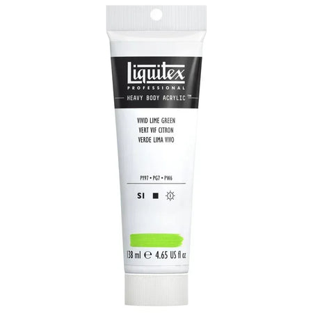 Professional Heavy Body Acrylic Paint, 138 mL Tube, Vivid Lime Green