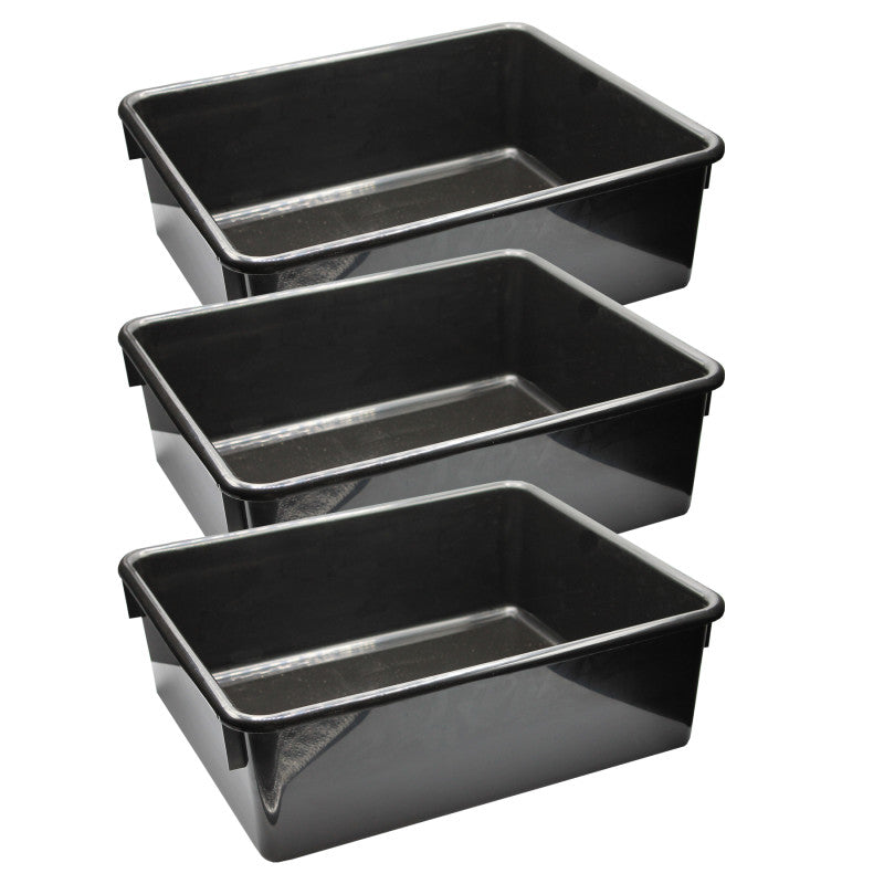 Double Stowaway&reg; Tray Only, Black, Pack of 3