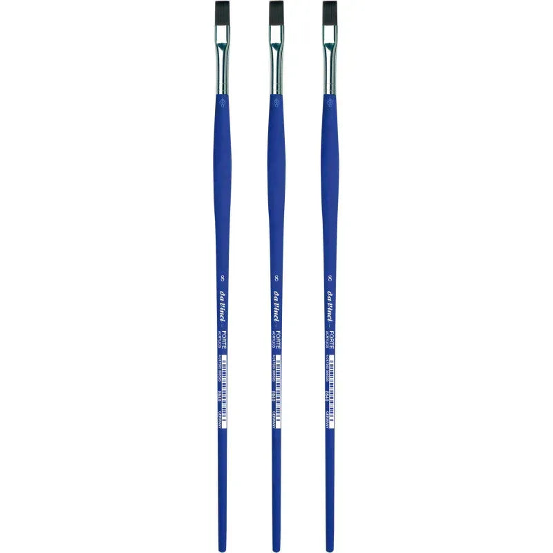 FORTE-Acrylics Student Brush, Synthetic, Acrylic & Oil, Flat, Series 8640, Size 8, Pack of 3