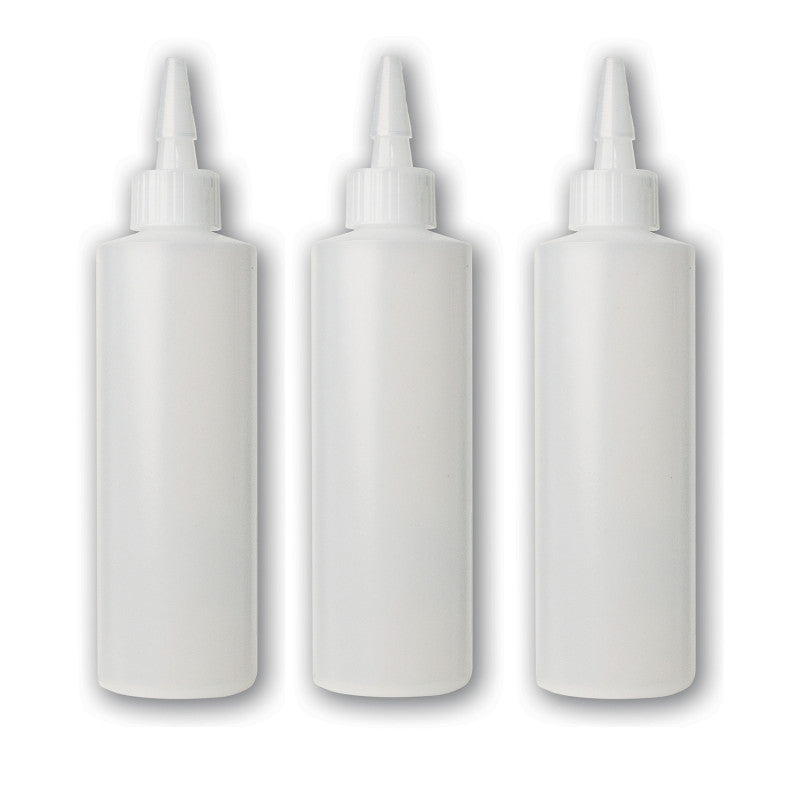 Plastic Squeeze Applicator Bottle, 8 oz, Pack of 3