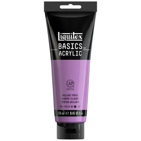 BASICS Acrylic Paint, 250 mL, Tube, Brilliant Purple