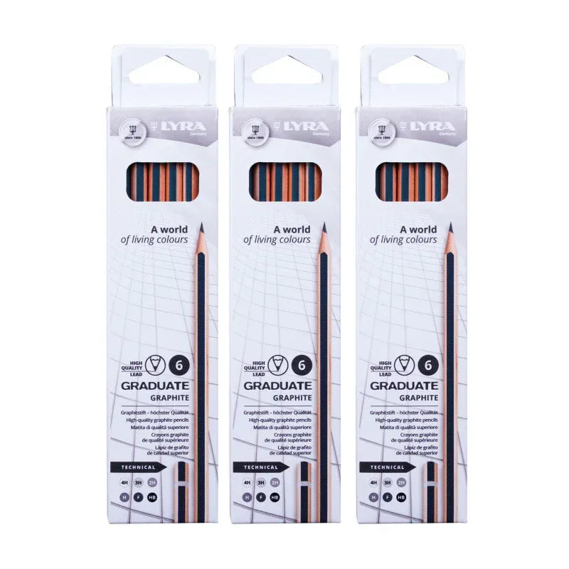Graduate Graphite Pencil, Technical Set, 6 Per Set, 3 Sets