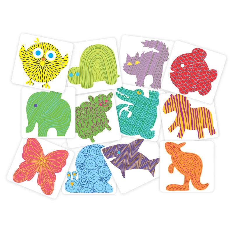 Learn About Lines Rubbing Plates, Set of 12