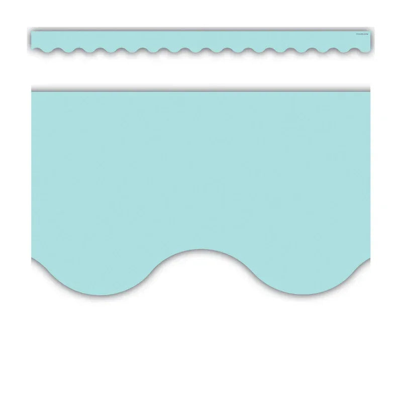 Pastel Blue Scalloped Border Trim, 35 Feet