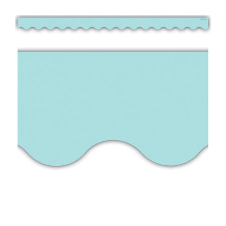 Pastel Blue Scalloped Border Trim, 35 Feet