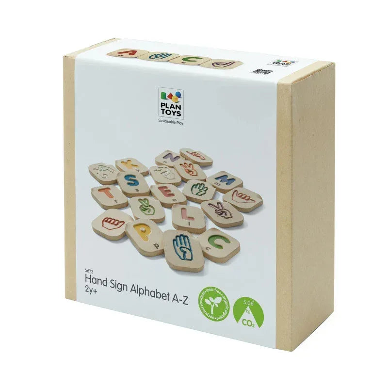 Wooden Hand Sign Alphabet A-Z Tiles