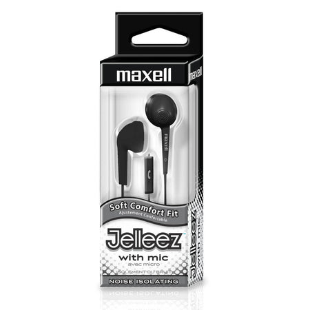 Jelleez&trade; Soft Earbuds with Mic, Black