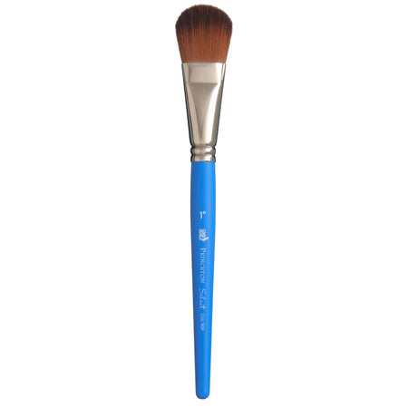 Select Artiste Oval Mop Brush, Synthetic Bristles, Short Handle Mixed Media Paintbrush, Jewel Blue, Size 1 inch, 1 Count