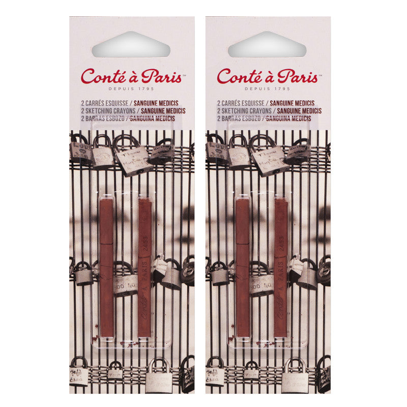 CarrÃ©s Esquisse Sketching Pastel Crayons, Sanguine Medicis (2453), 2 Per Pack, 2 Packs