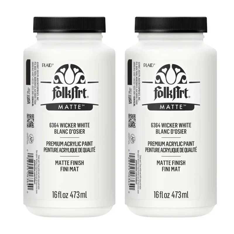 Acrylic Paint Matte, 16oz., Wicker White, Pack of 2