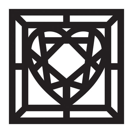 Stained Glass Heart Cardstock Frames, Pack of 24