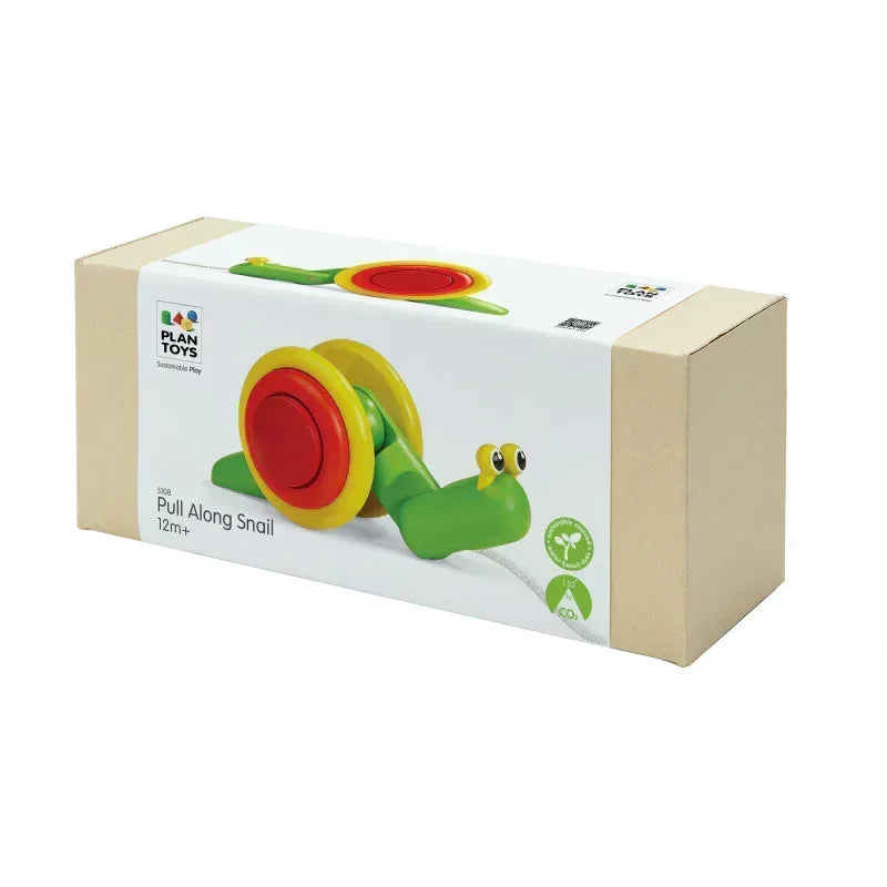 Wooden Pull Along Toy Snail