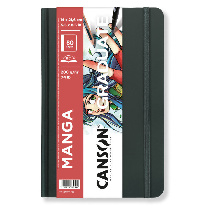 Graduate Manga Art Book, Hard Cover Binding, 10 Sheet, 5.5x8.5 inch, 1 Count