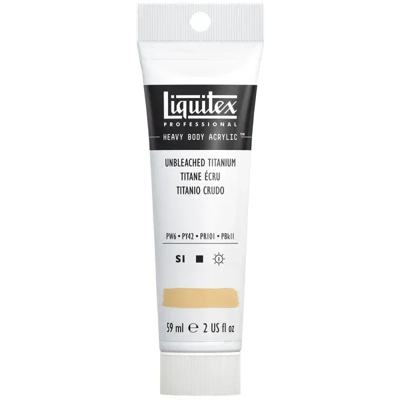 Professional Heavy Body Acrylic Paint, 59 mL Tube, Unbleached Titanium