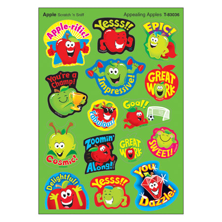 Appealing Apples/Apple Mixed Shapes Stinky Stickers&reg;, 60 Count