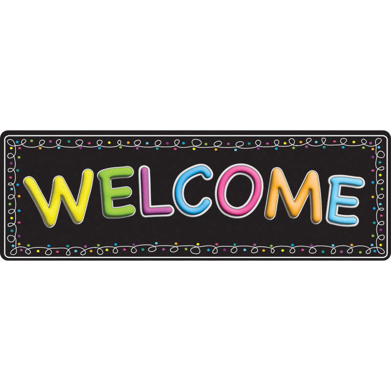 The Original Fun Mat&trade;, Mat Runner, 15.5" x 47", Welcome Chalk Loops