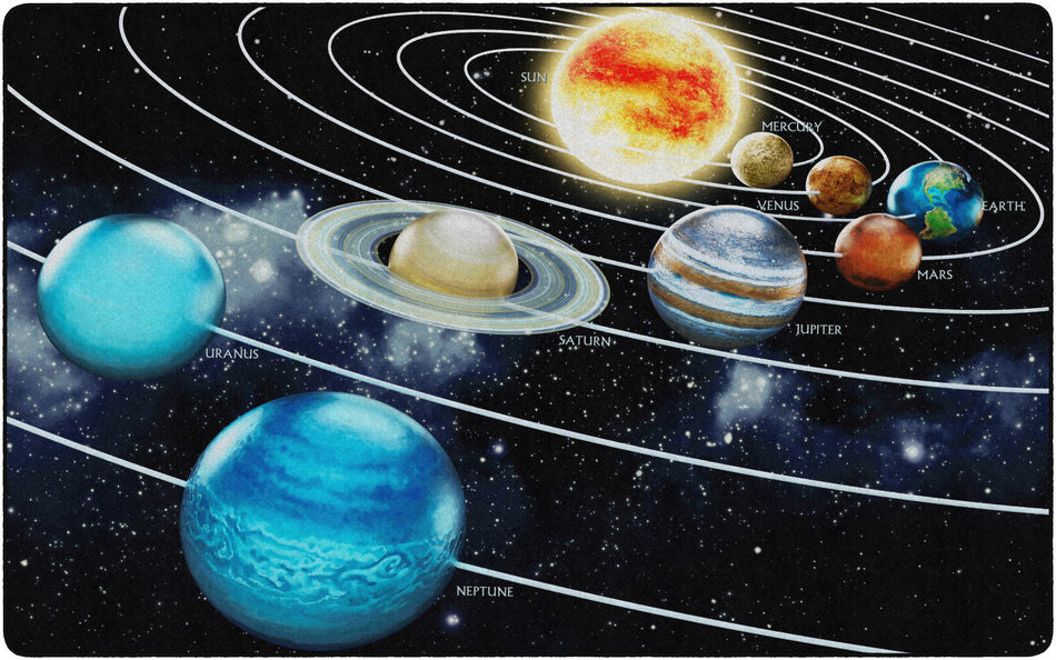 TRAVELING THE SOLAR SYSTEM RECTANGLE CARPETS 7'6X12