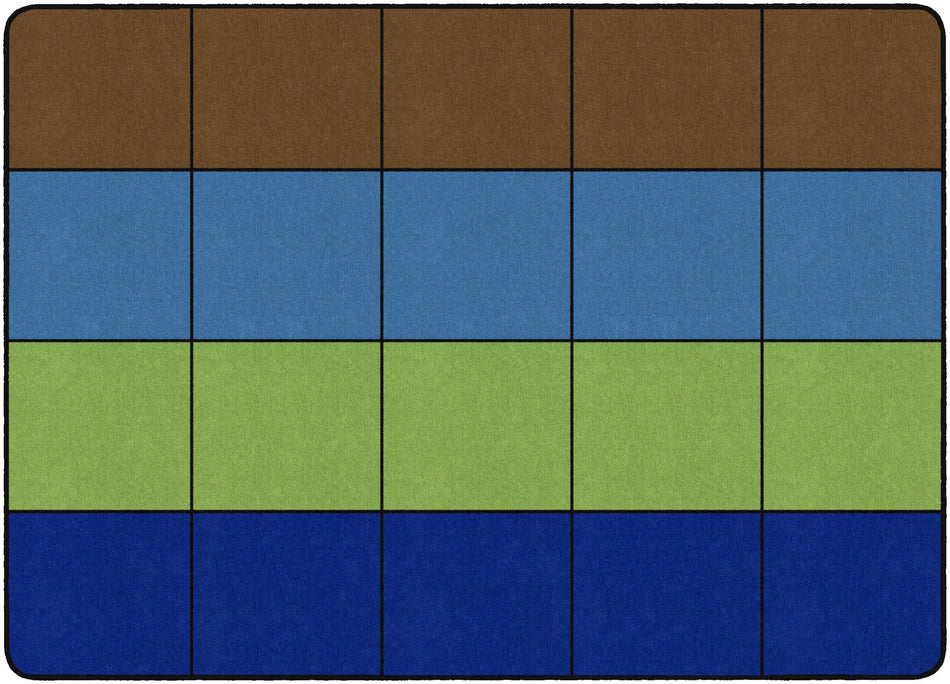 CALMING GRID SEATING RECTANGLE CARPETS 6 X 8'4