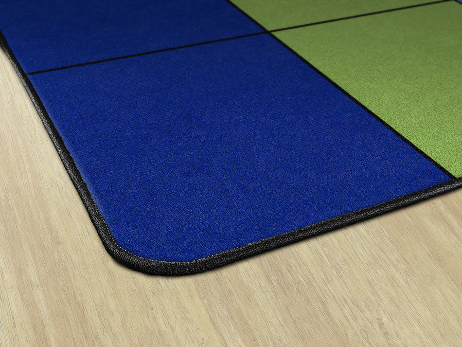 CALMING GRID SEATING RECTANGLE CARPETS 7' 6" x 12'