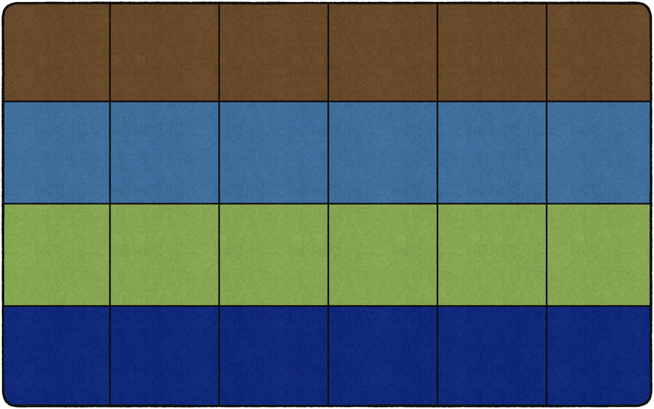 CALMING GRID SEATING RECTANGLE CARPETS 7' 6" x 12'