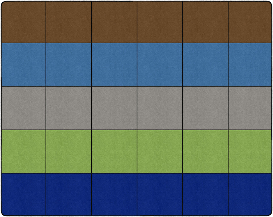 CALMING GRID SEATING RECTANGLE CARPETS 10' 6" X 13' 2"