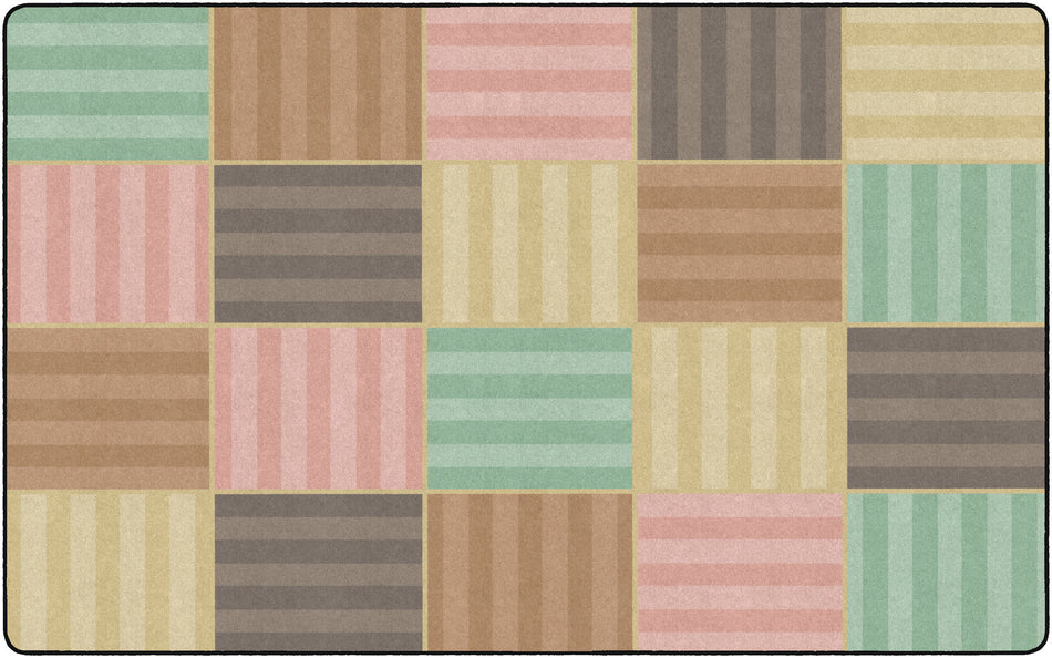 CALMING BLOCKS SOFT RECTANGLE CARPETS 7'6 x 12'