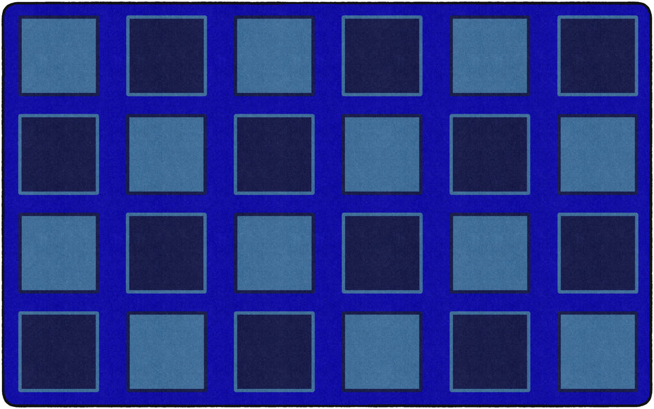 SITTING SPACES BLUE RECTANGLE CARPETS 7'6X12