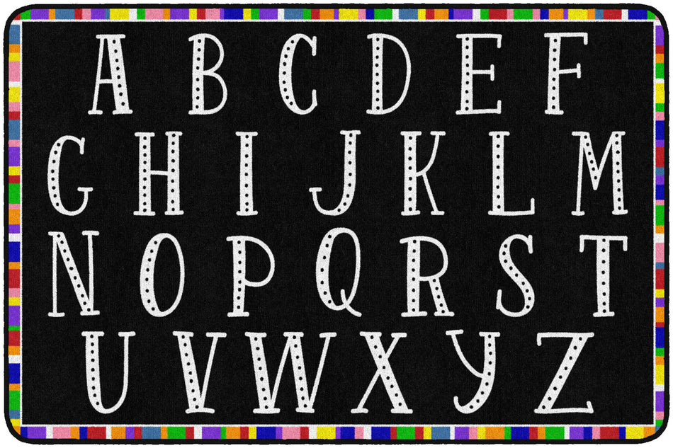 COLORFUL ABC'S RECTANGLE CARPETS 4 X 6