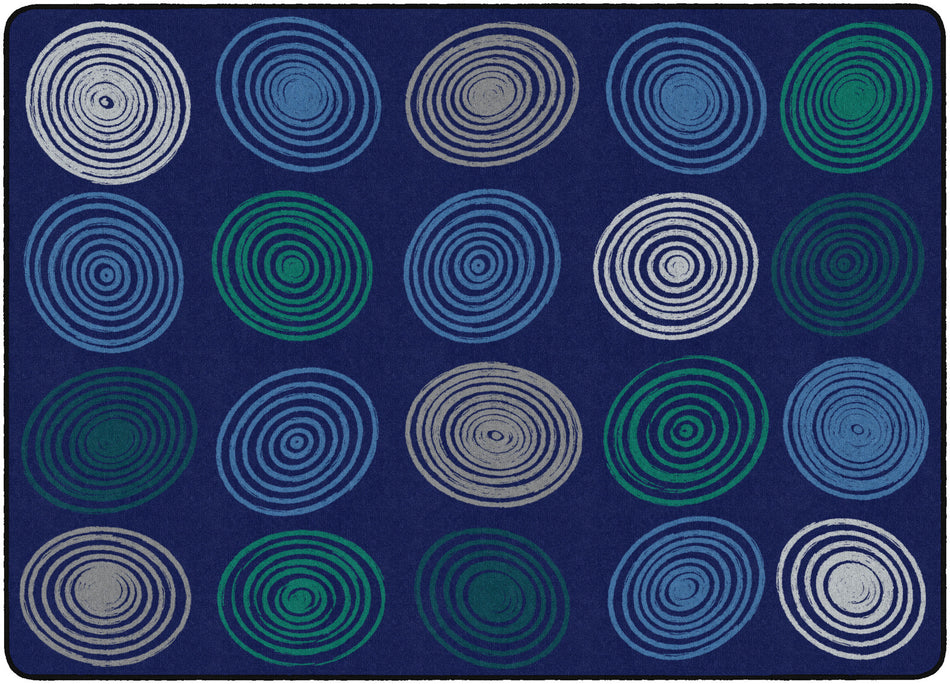 CIRCLES COOL RECTANGLE CARPETS 6' X 8'4