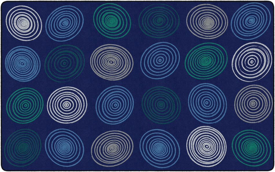 CIRCLES COOL RECTANGLE CARPETS 7'6" X12'