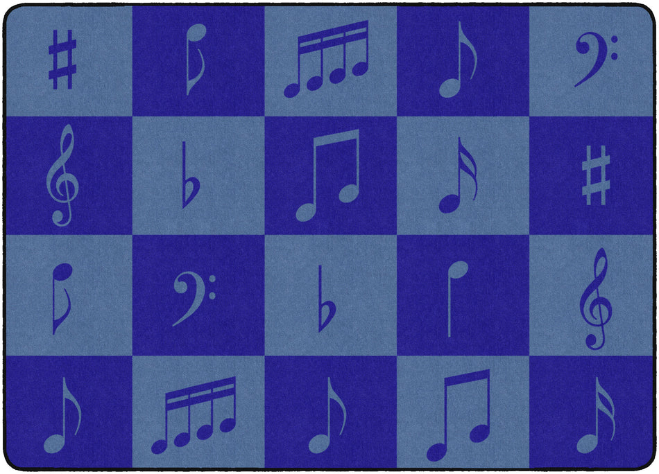 MUSIC NOTE SEATING RECTANGLE CARPETS 6' X 8'4