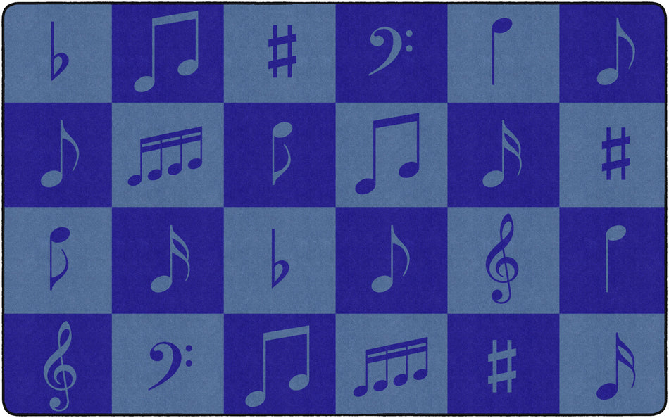 MUSIC NOTE SEATING RECTANGLE CARPETS 7'6" X12'