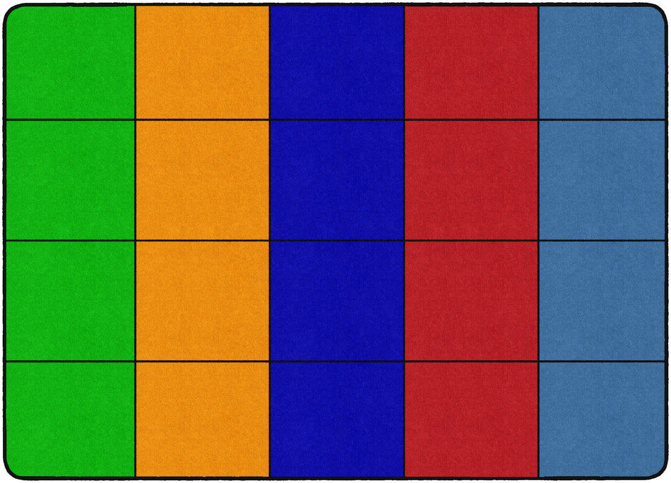 RAINBOW SEATING BLOCKS RECTANGLE CARPETS 6 X 8'4