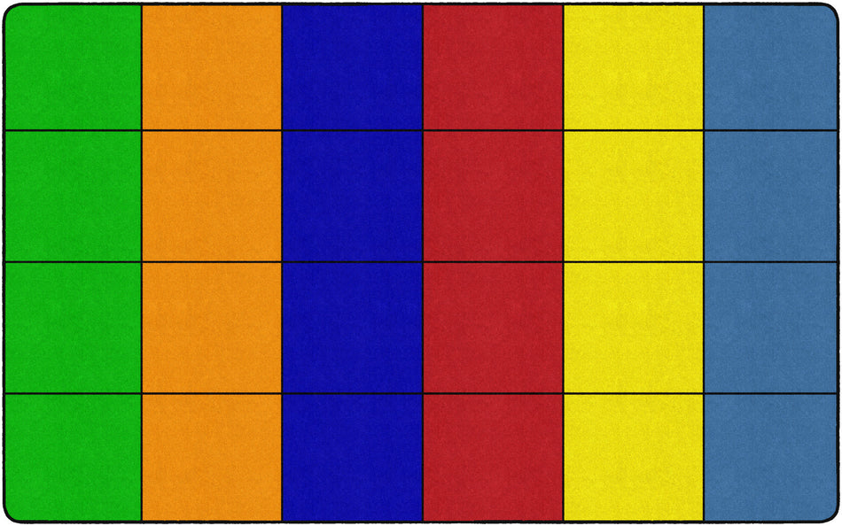RAINBOW SEATING BLOCKS RECTANGLE CARPETS 7'6 X 12