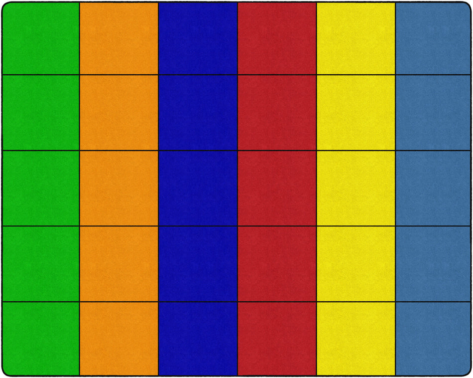 RAINBOW SEATING BLOCKS RECTANGLE CARPETS 10'6" X 13'2"