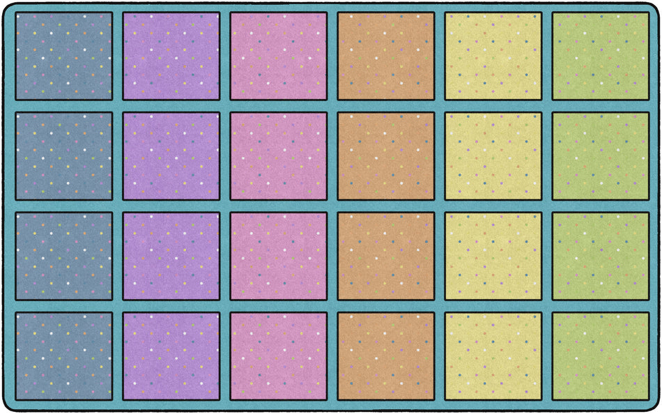 HAPPY SQUARES RECTANGLE CARPETS 7'6" X 12'