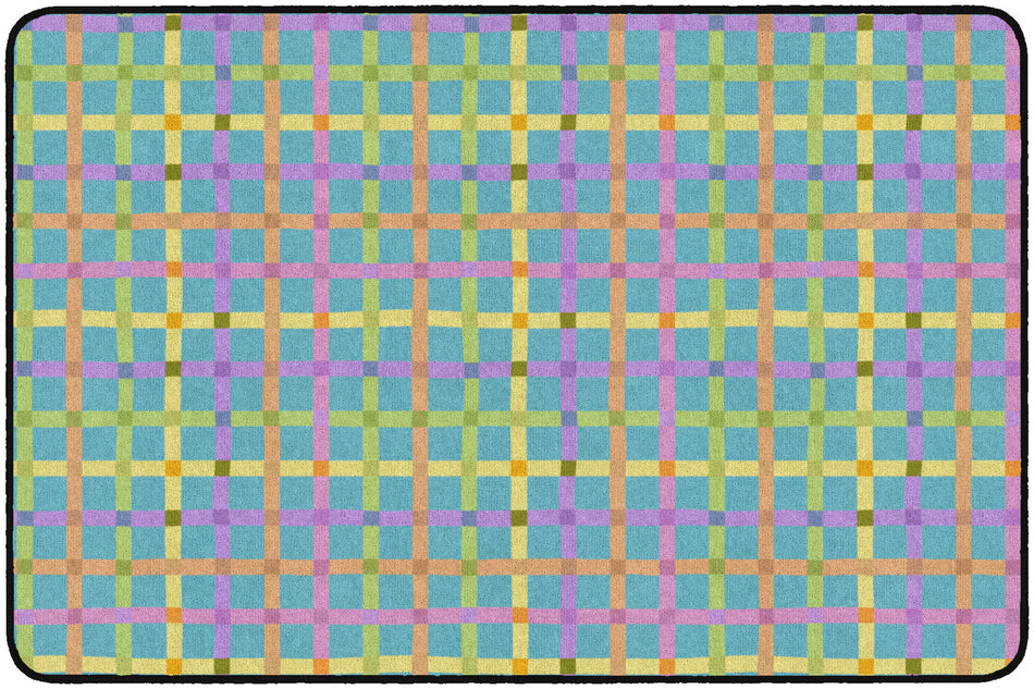 CHEERFUL CHECKS RECTANGLE CARPETS 4' X 6'