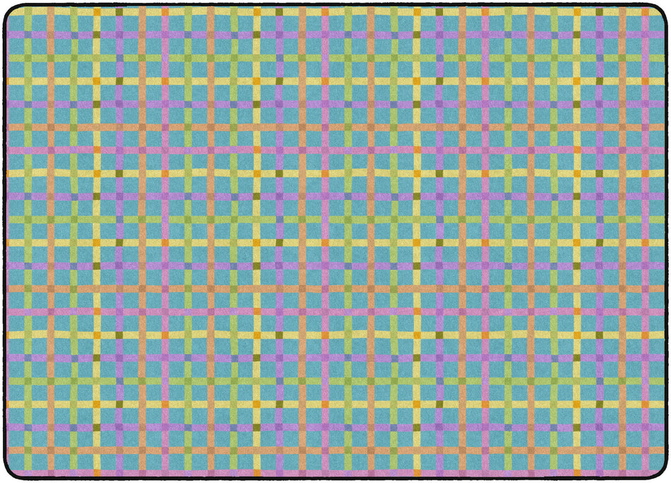 CHEERFUL CHECKS RECTANGLE CARPETS 6' X 8'4"