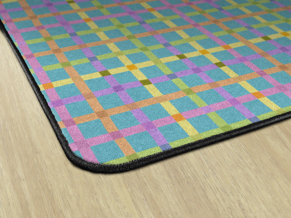 CHEERFUL CHECKS RECTANGLE CARPETS 6' X 8'4"