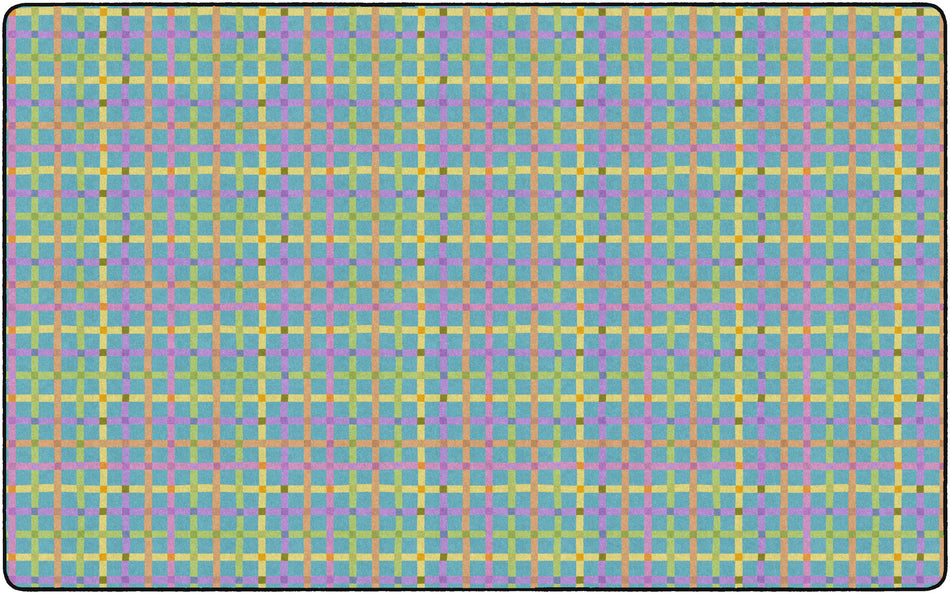 CHEERFUL CHECKS RECTANGLE CARPETS 7'6" X 12'