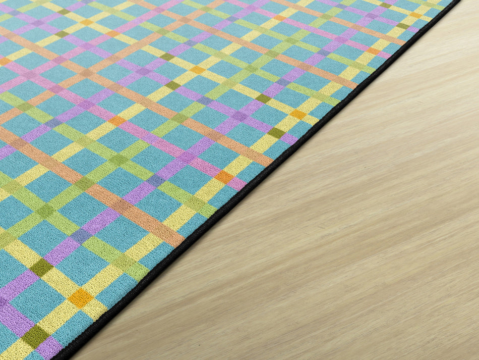 CHEERFUL CHECKS RECTANGLE CARPETS 7'6" X 12'