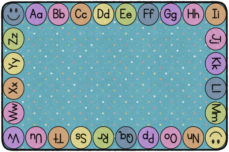 SMILEY ABC'S RECTANGLE CARPETS 4' X 6'