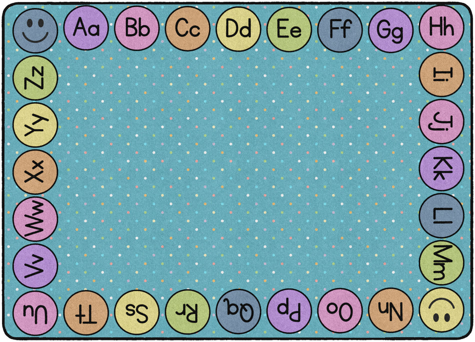 SMILEY ABC'S RECTANGLE CARPETS 6' X 8'4"